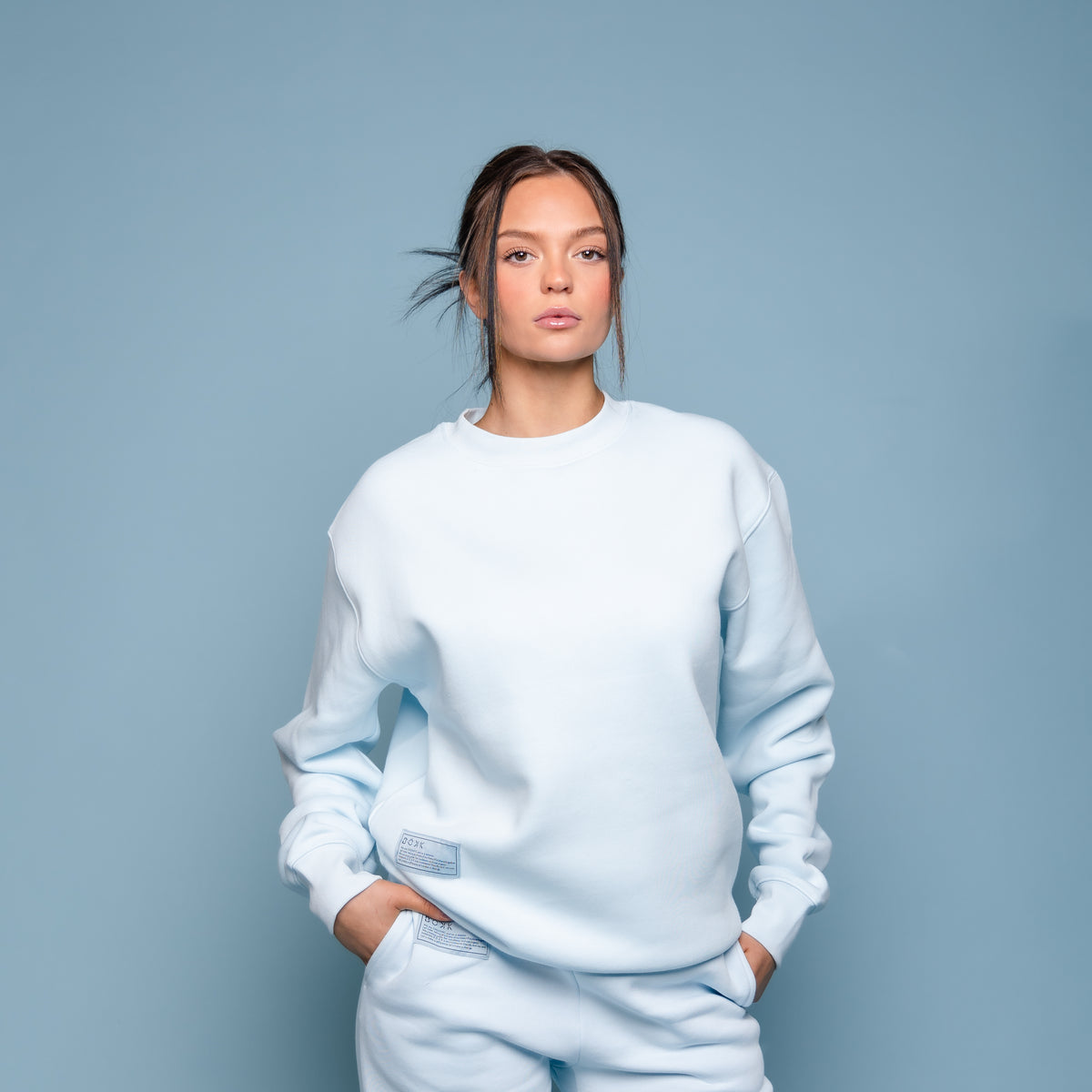 Crew Neck Sweater in Ocean blue