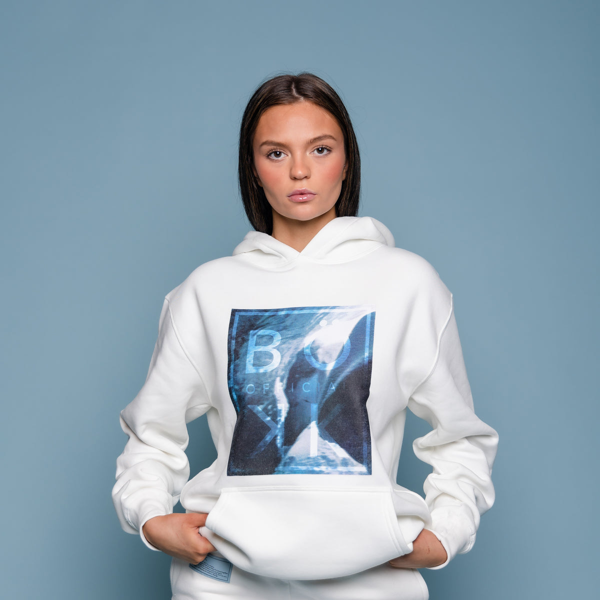 Hoodie in Glacier white