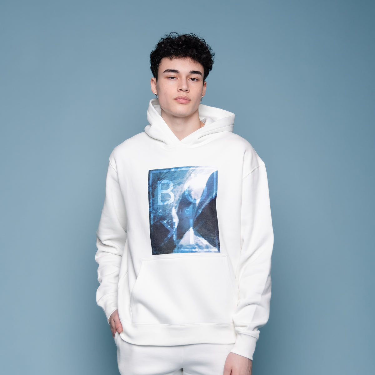 Hoodie in Glacier white