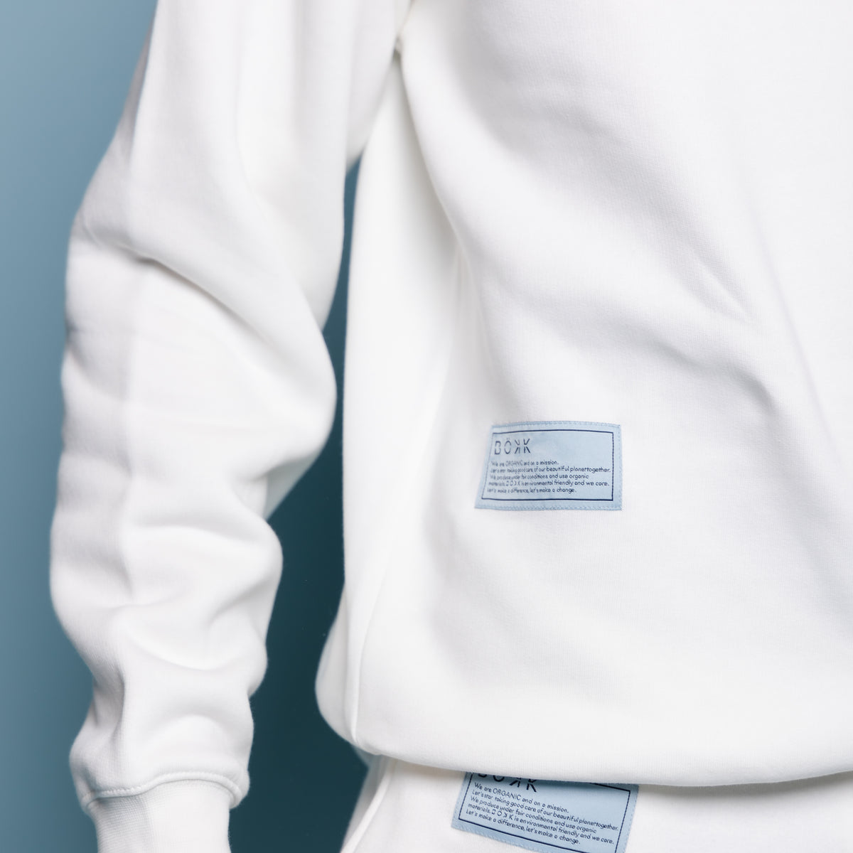 Crew Neck Sweater in Glacier white
