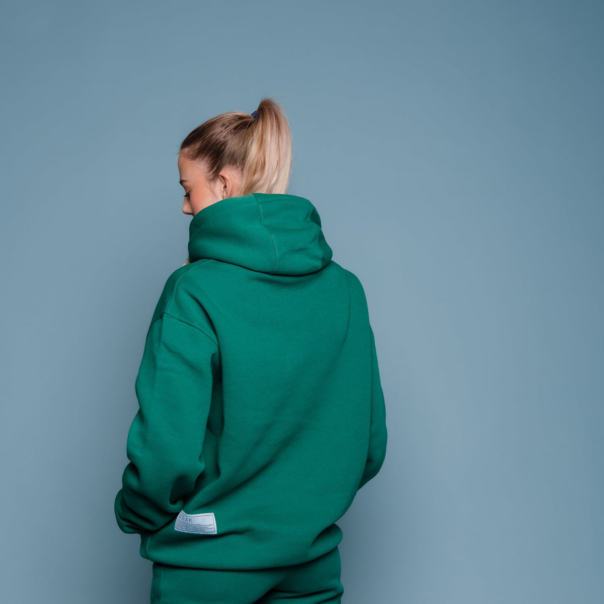 Hoodie in Forest green